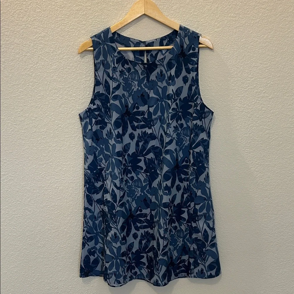 RipSkirt Hawaii Sleeveless Dress – Blue Floral – Size Large - Picture 1 of 4